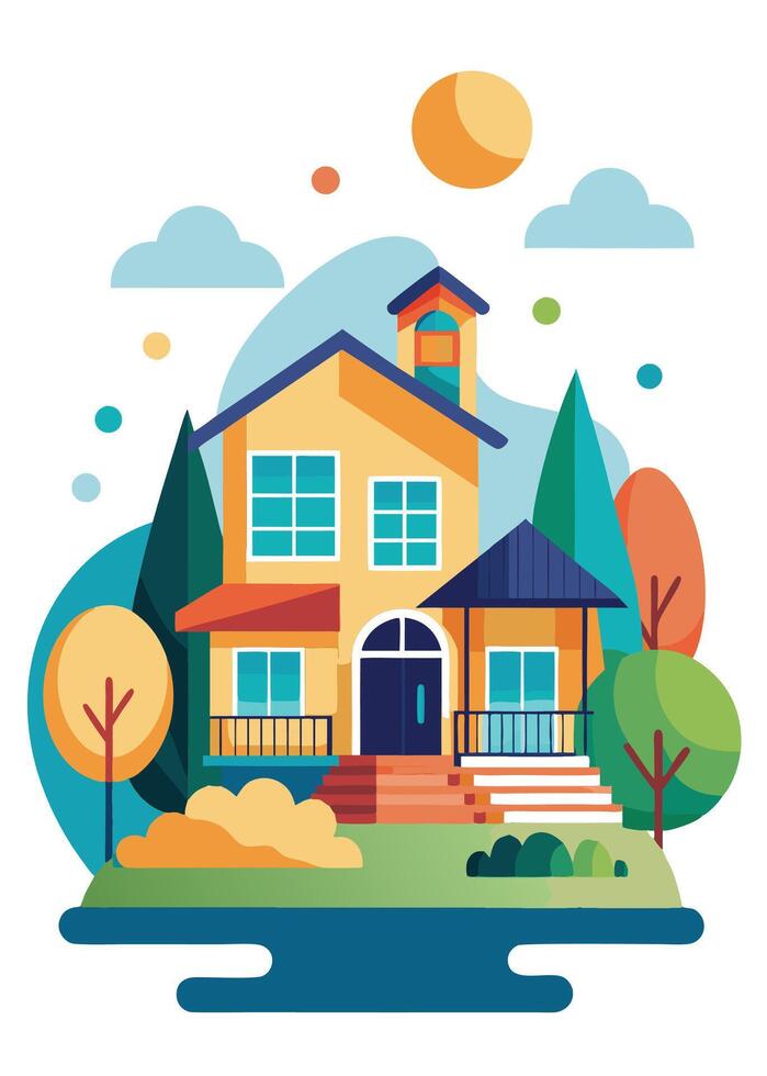 art of Home on white background vector