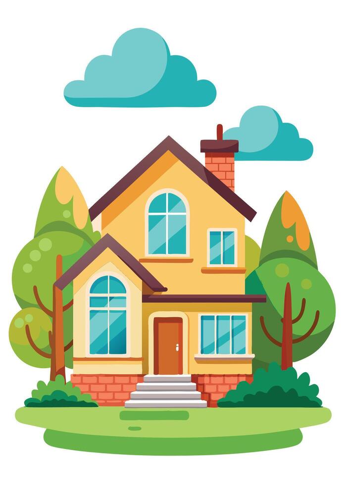 art of Home on white background vector