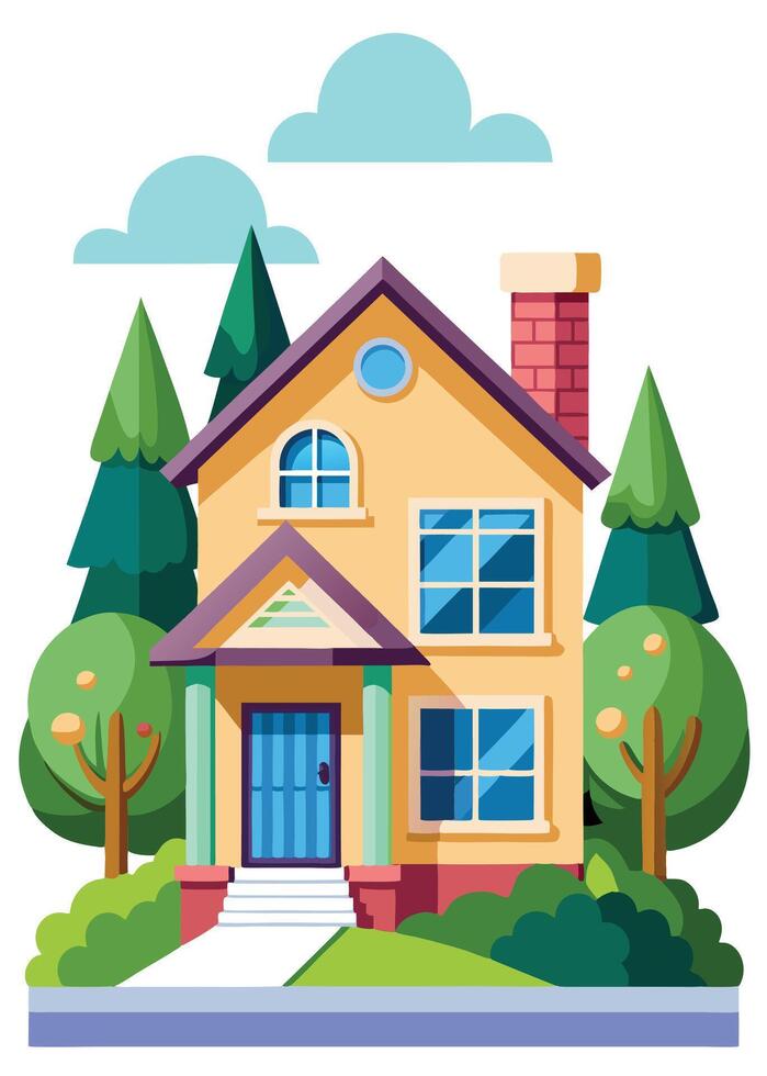 art of Home on white background vector