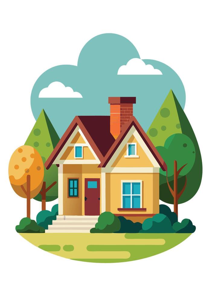 art of Home on white background vector