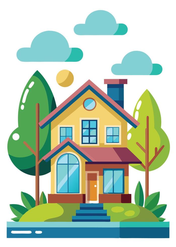 art of Home on white background vector