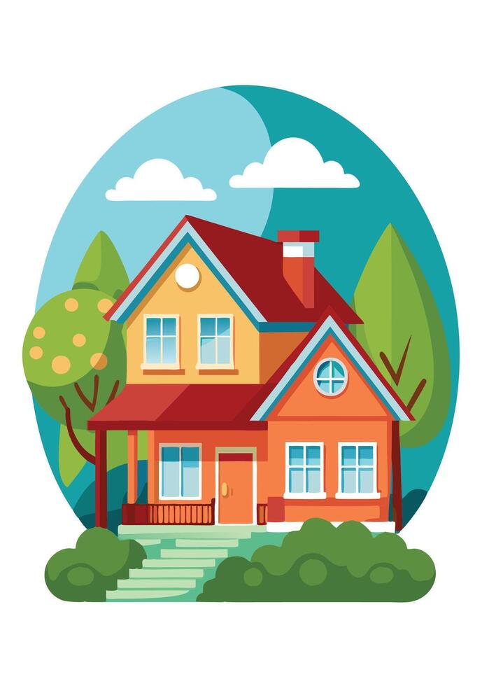 art of Home on white background vector