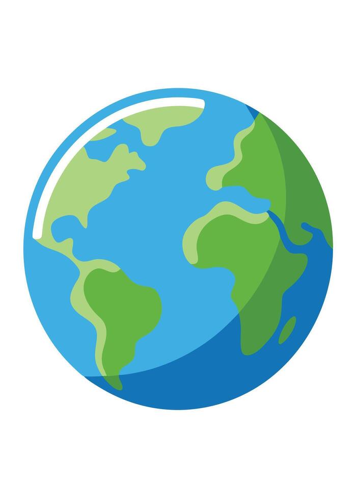 art of Earth on white background vector