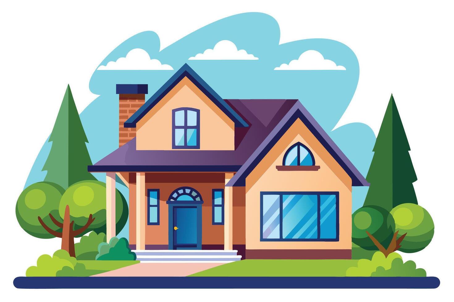art of Home on white background vector