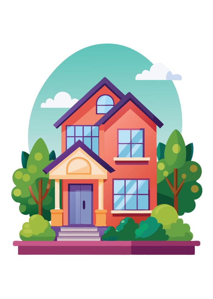 art of Home on white background vector