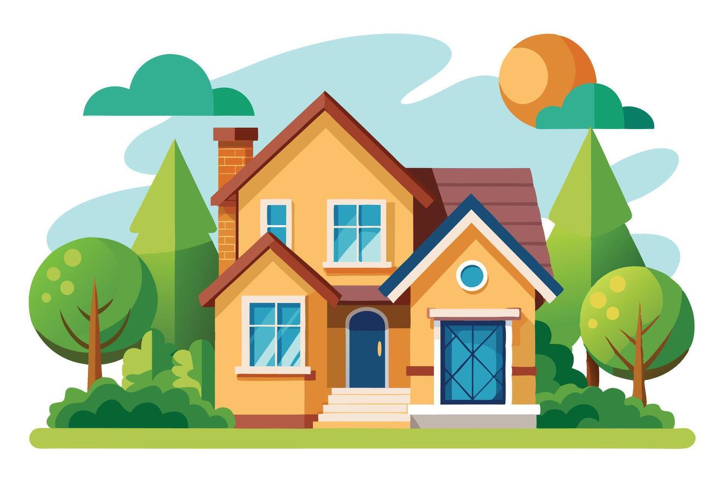 art of Home on white background vector