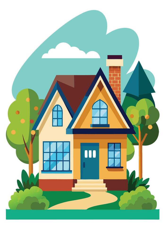 art of Home on white background vector