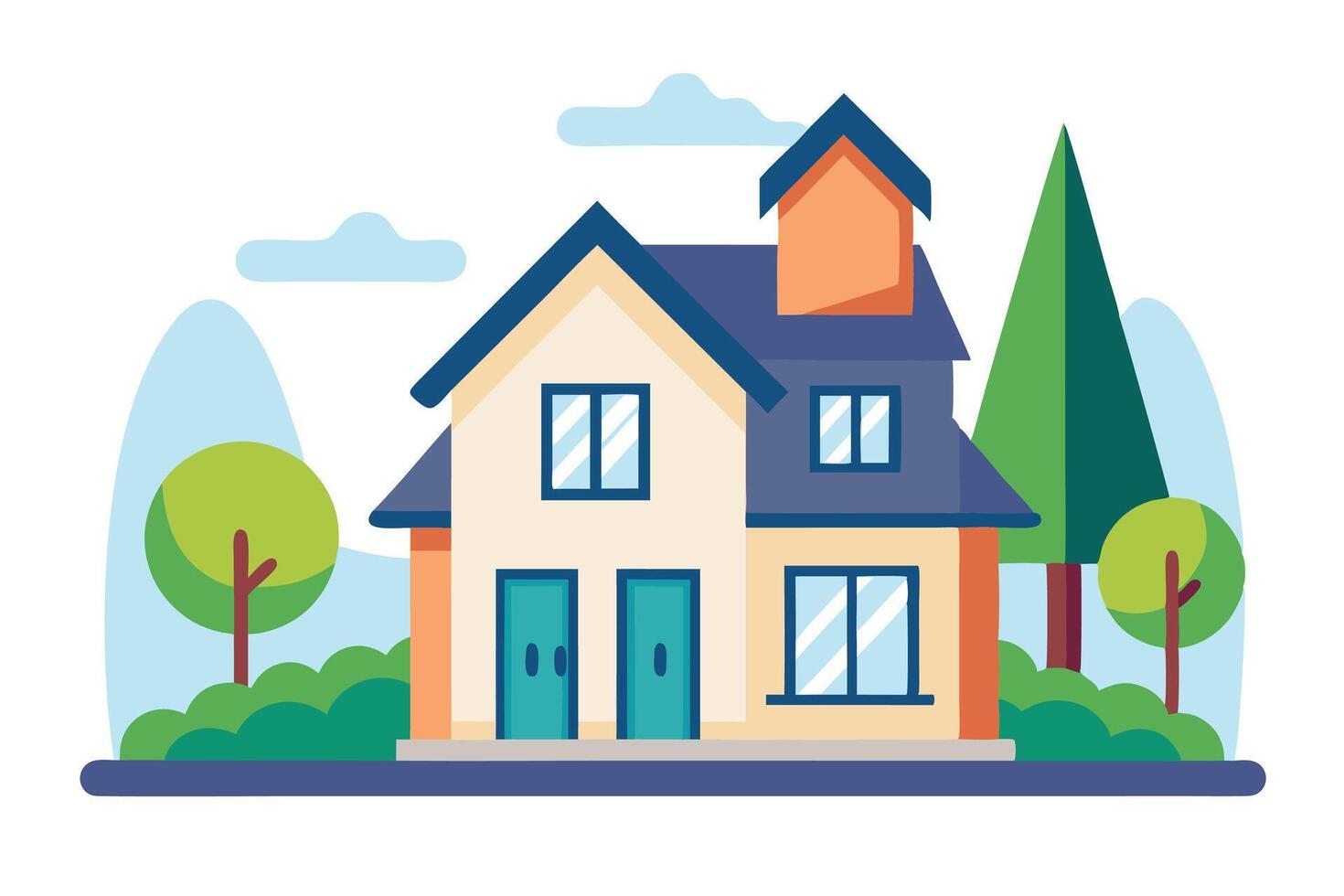 art of Home on white background vector