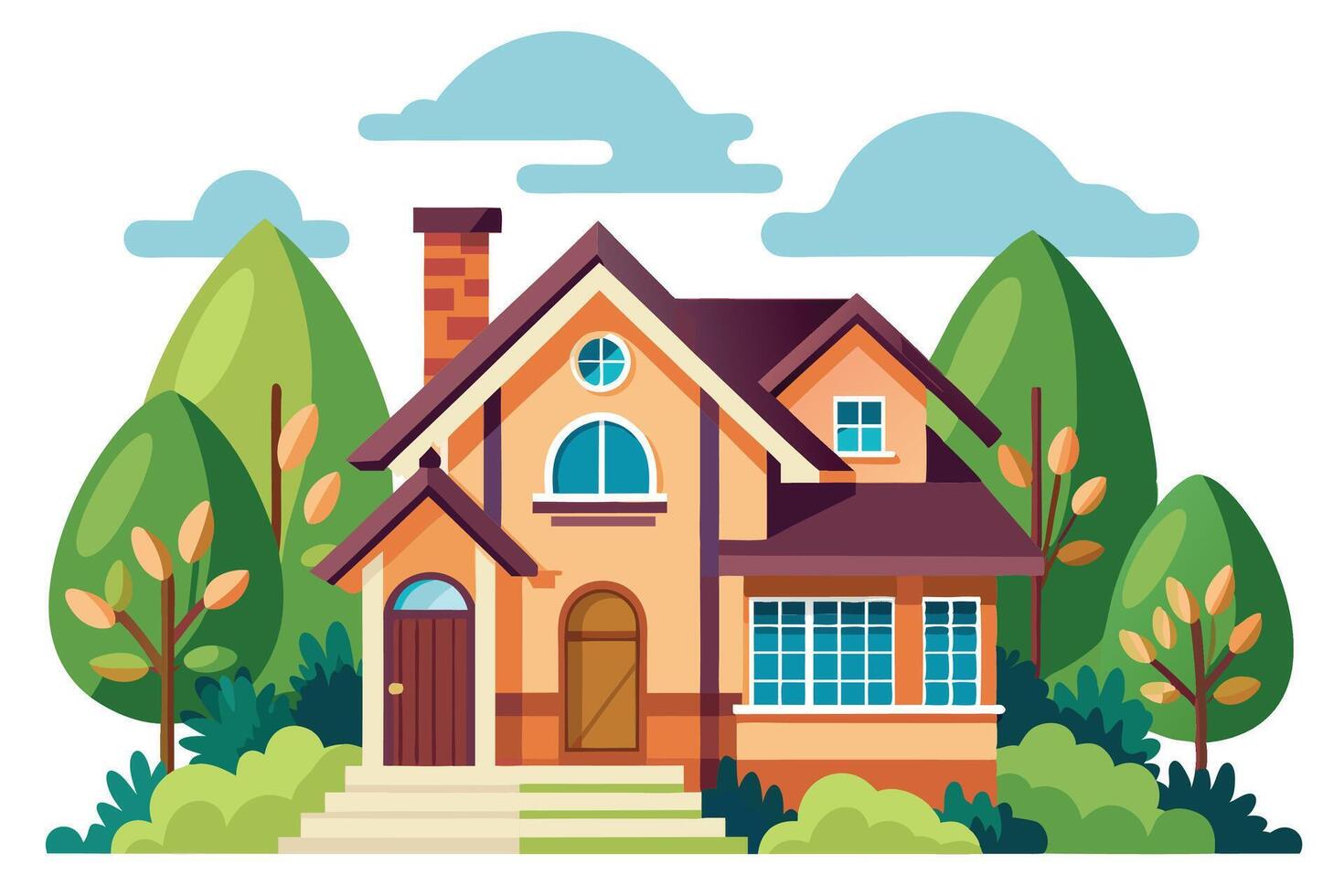 art of Home on white background vector