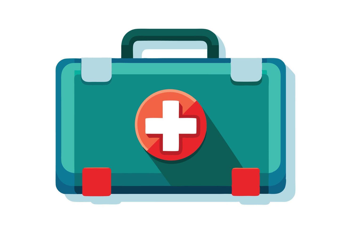 art of first aid box on white background vector