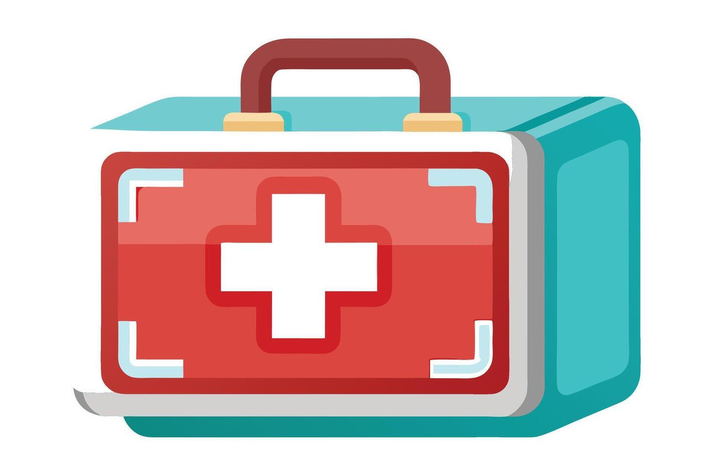 art of first aid box on white background vector