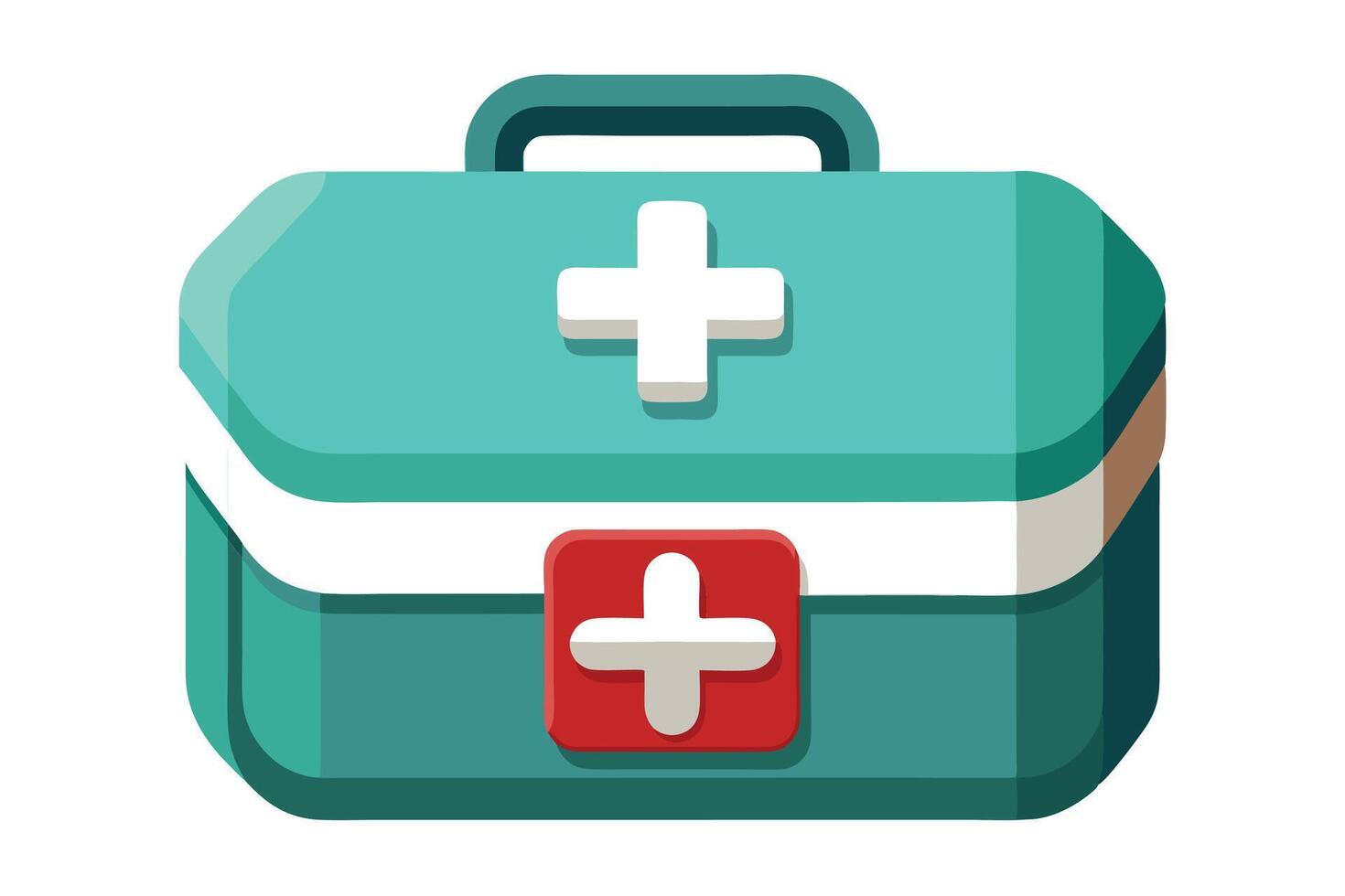 art of first aid box on white background vector