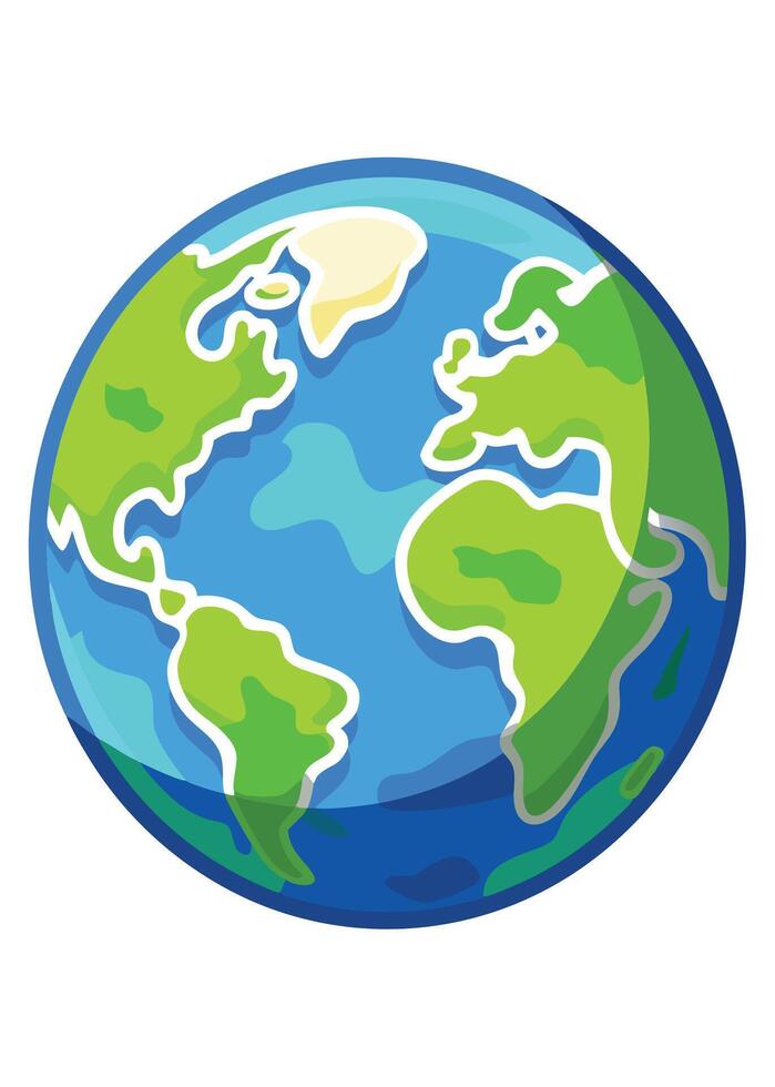 art of Earth on white background vector