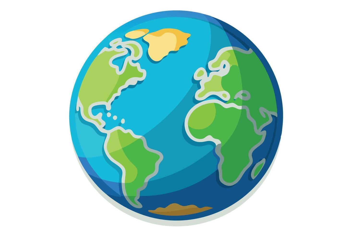 art of Earth on white background vector