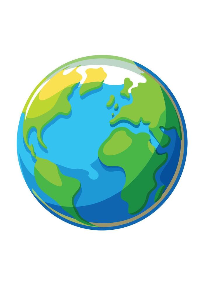 art of Earth on white background vector
