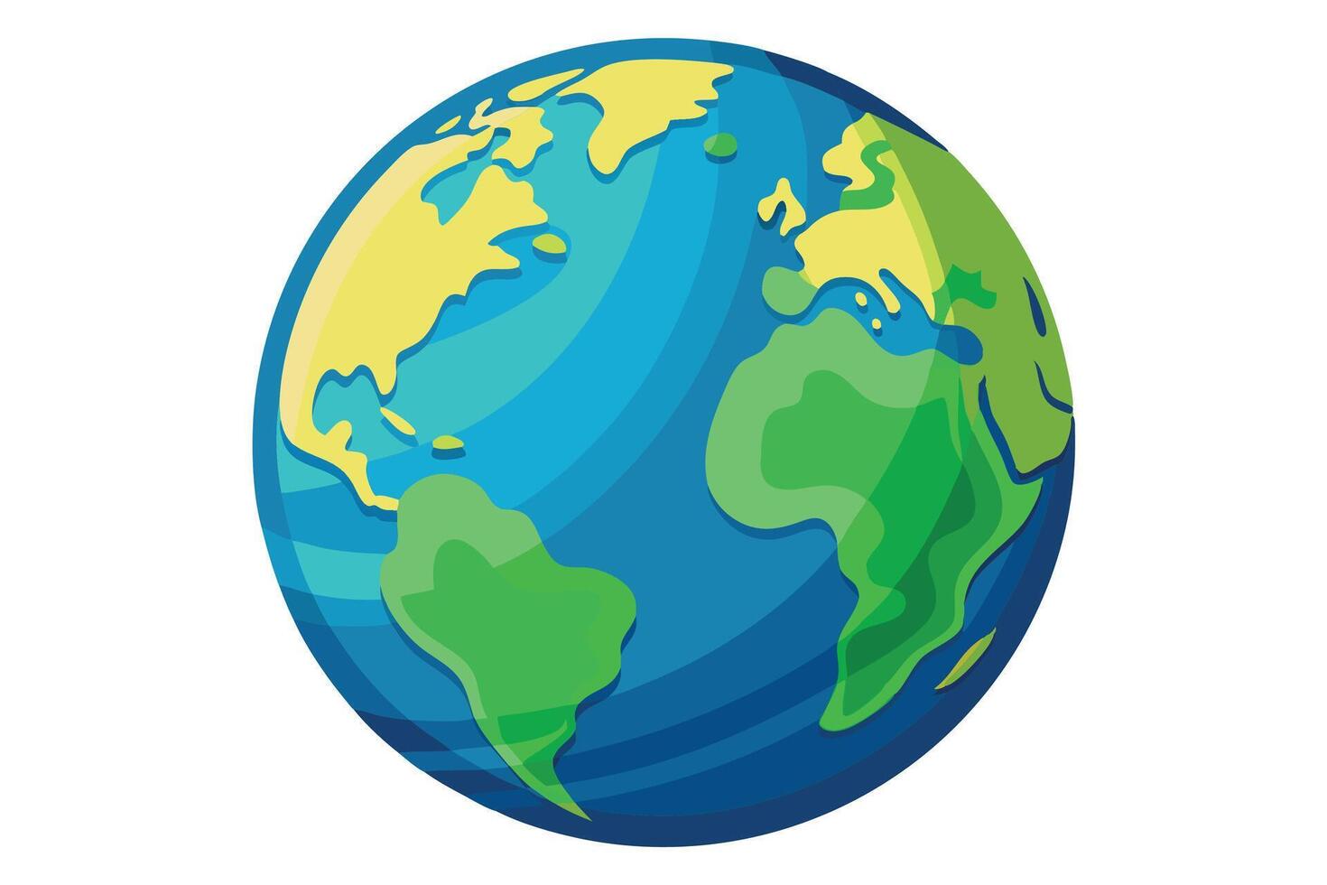 art of Earth on white background vector
