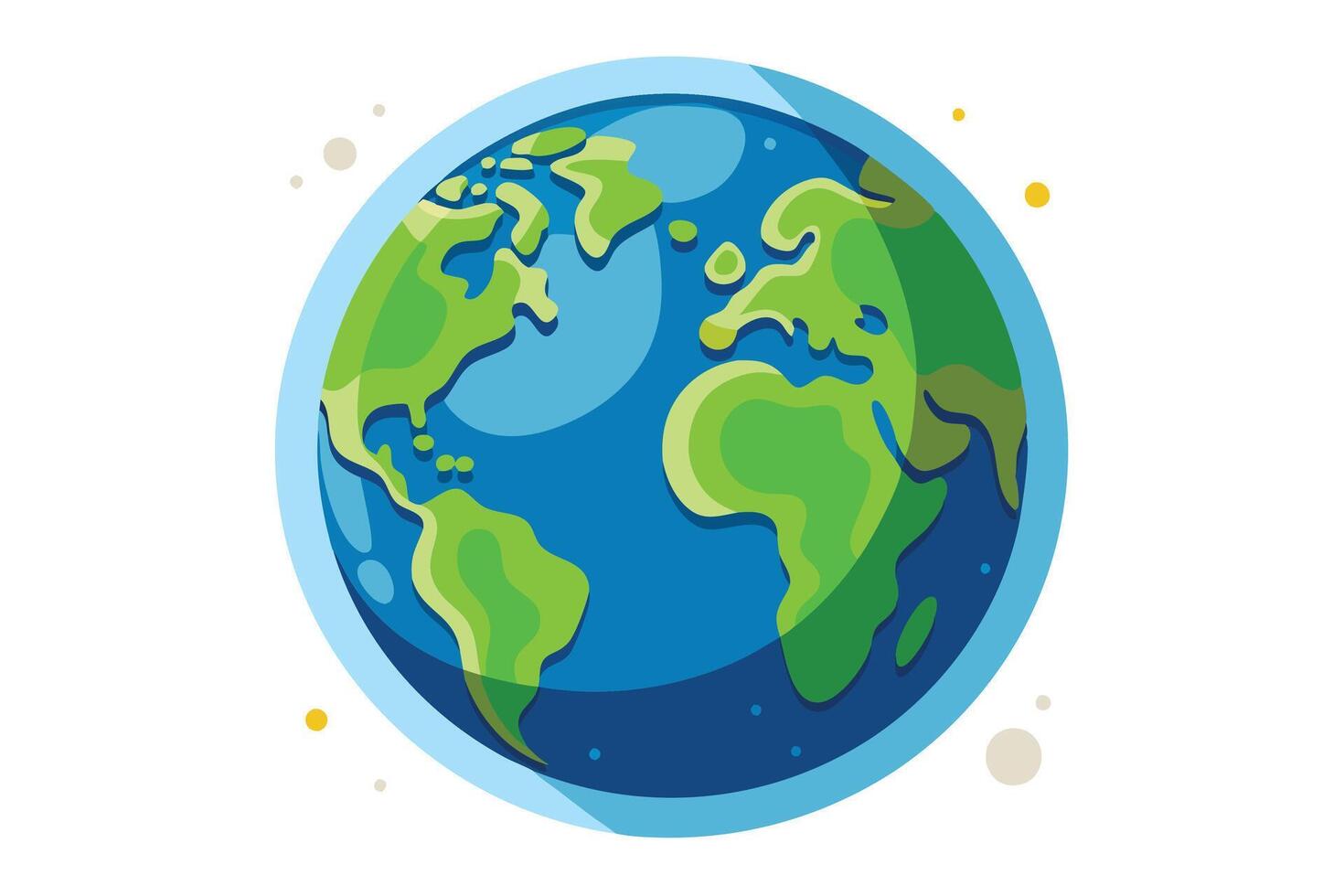 art of Earth on white background vector