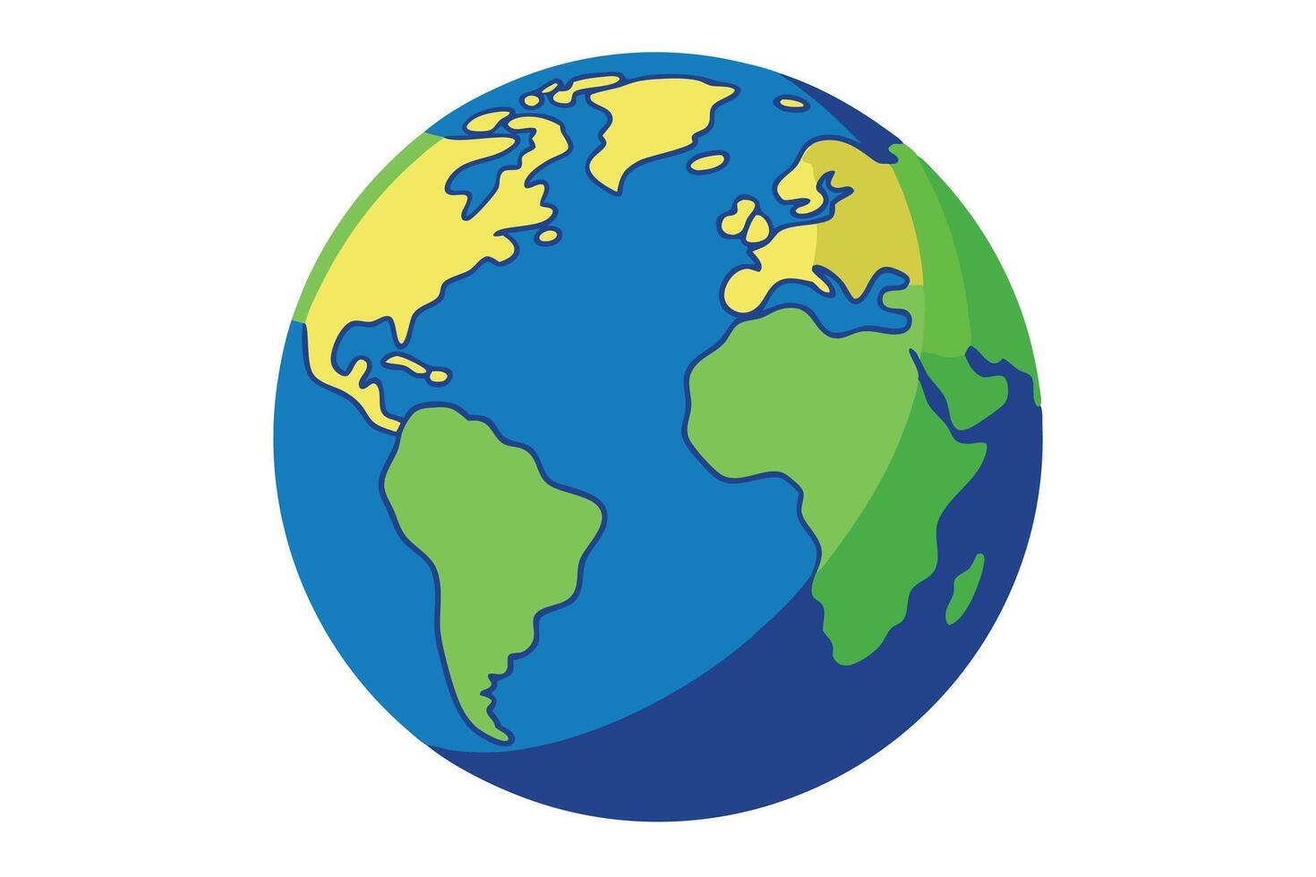 art of Earth on white background vector