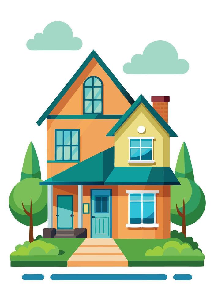 art of Home on white background vector