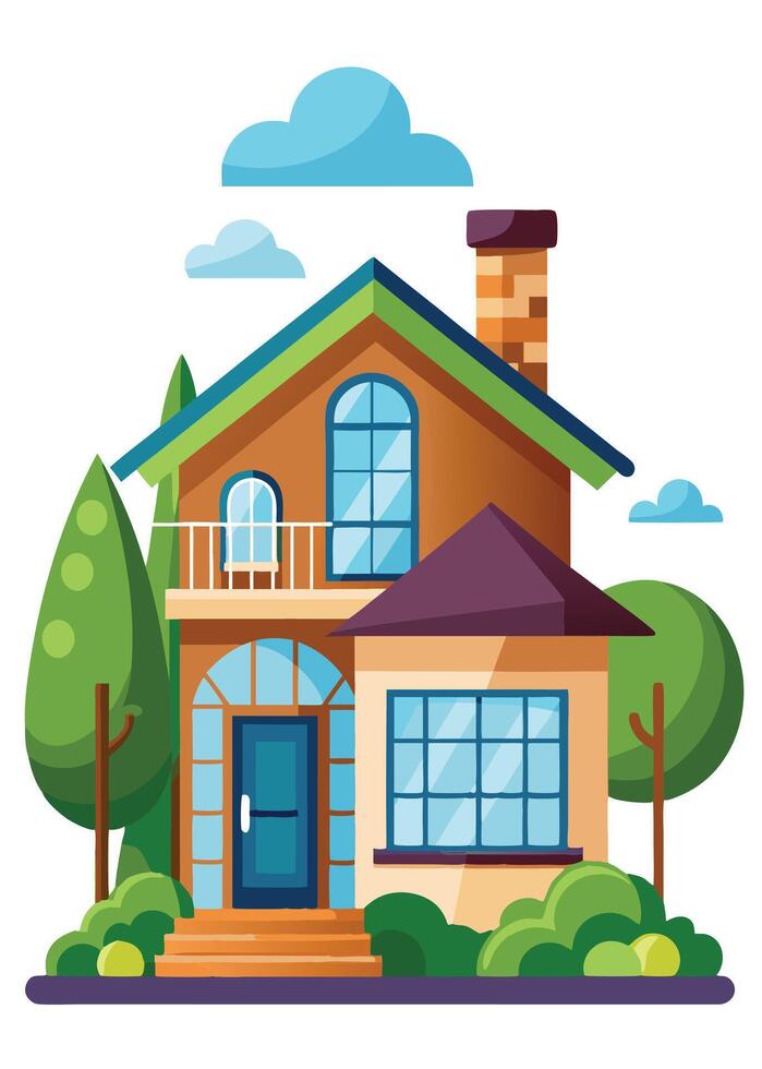 art of Home on white background vector