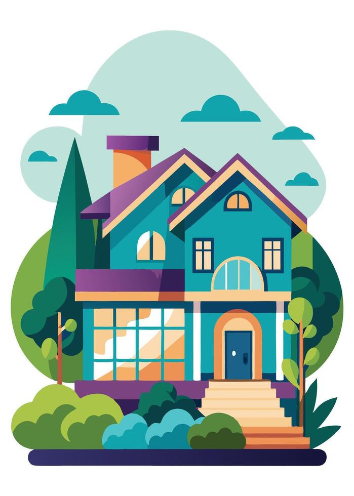 art of Home on white background vector