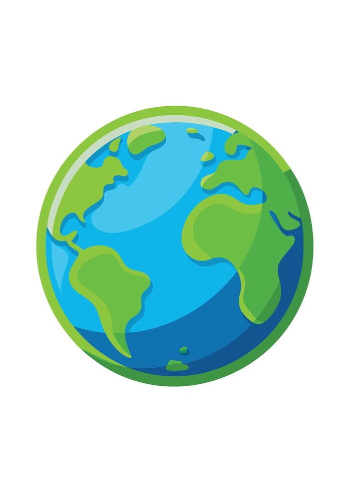 art of Earth on white background vector
