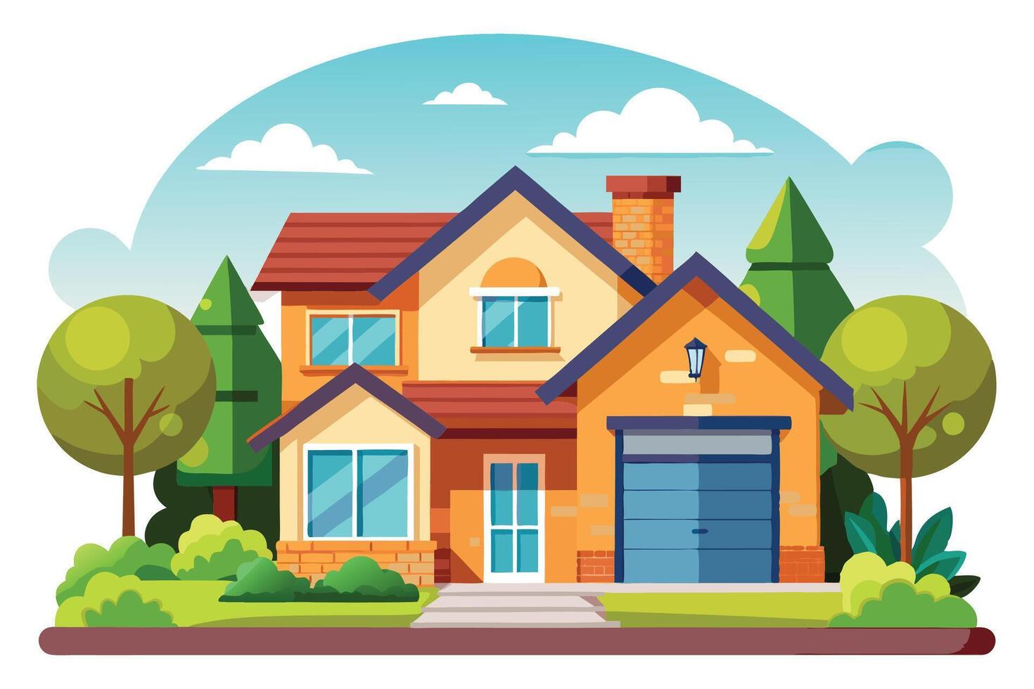 art of Home on white background vector