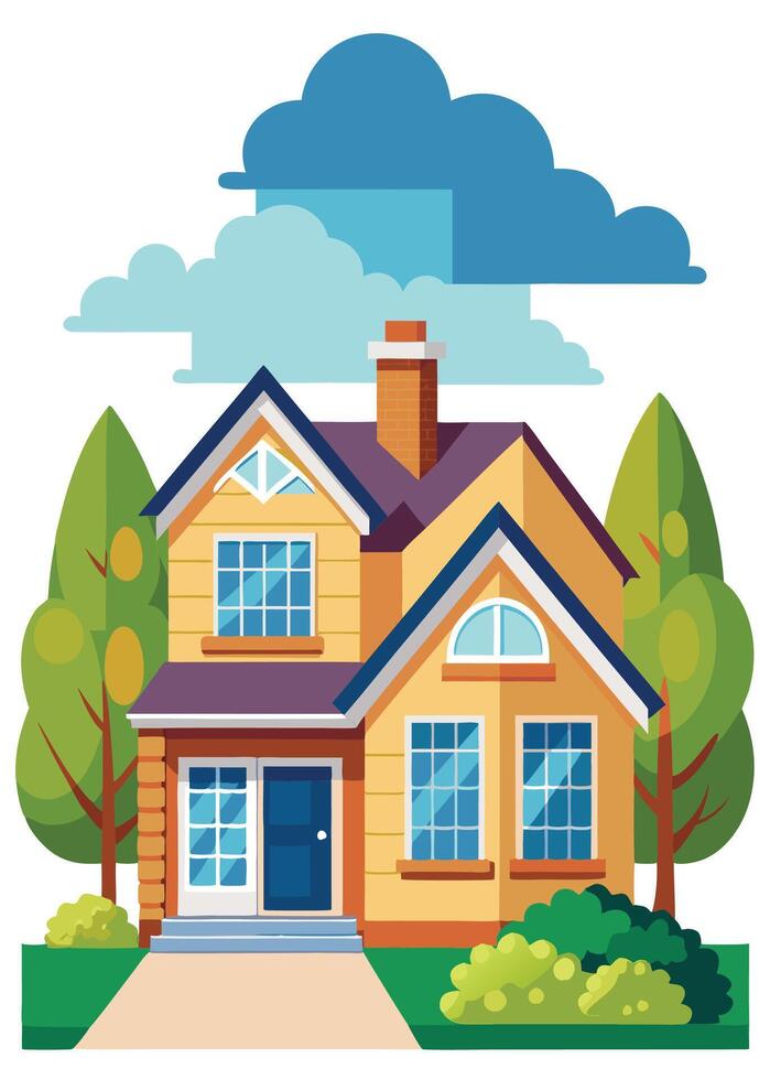 art of Home on white background vector