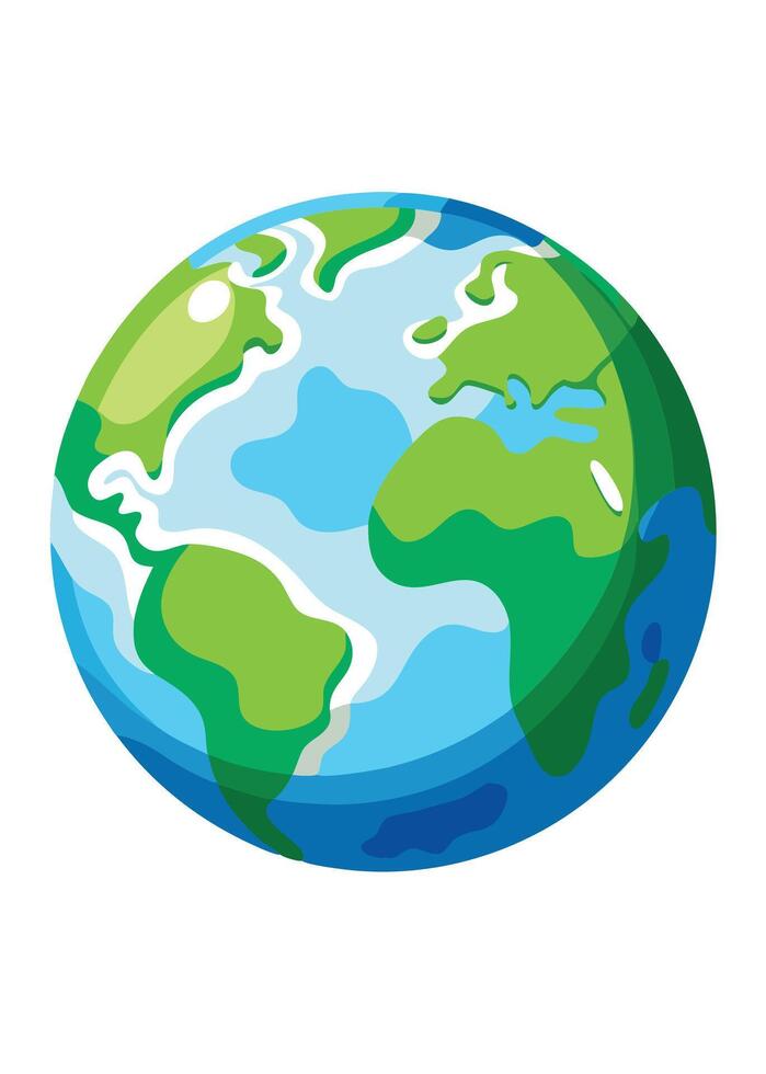 art of Earth on white background vector