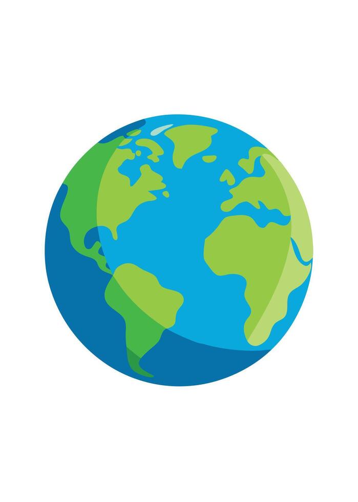 art of Earth on white background vector