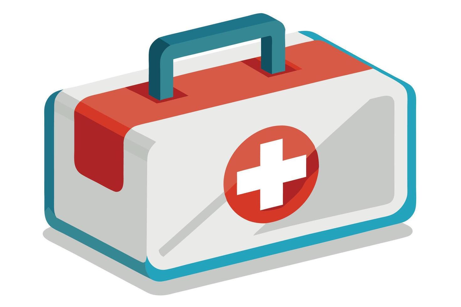 art of first aid box on white background vector