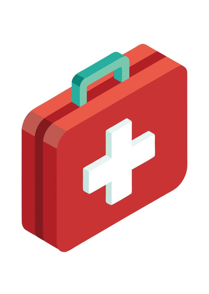 art of first aid box on white background vector