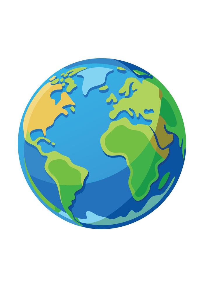 art of Earth on white background vector