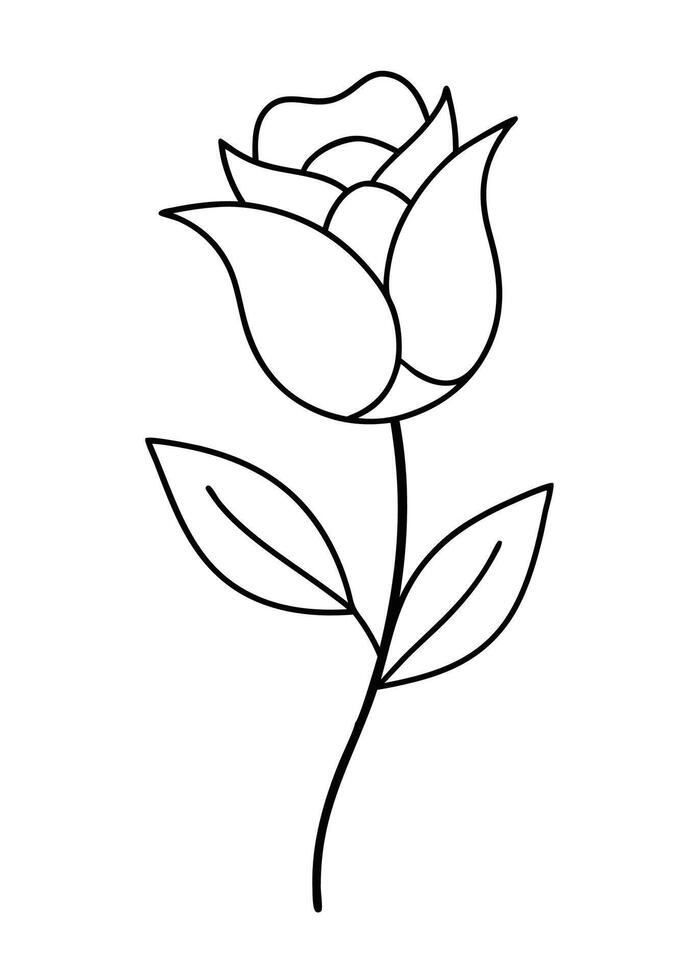 One line art of the Flower drawing Abstract minimal continuous line art wall decor vector