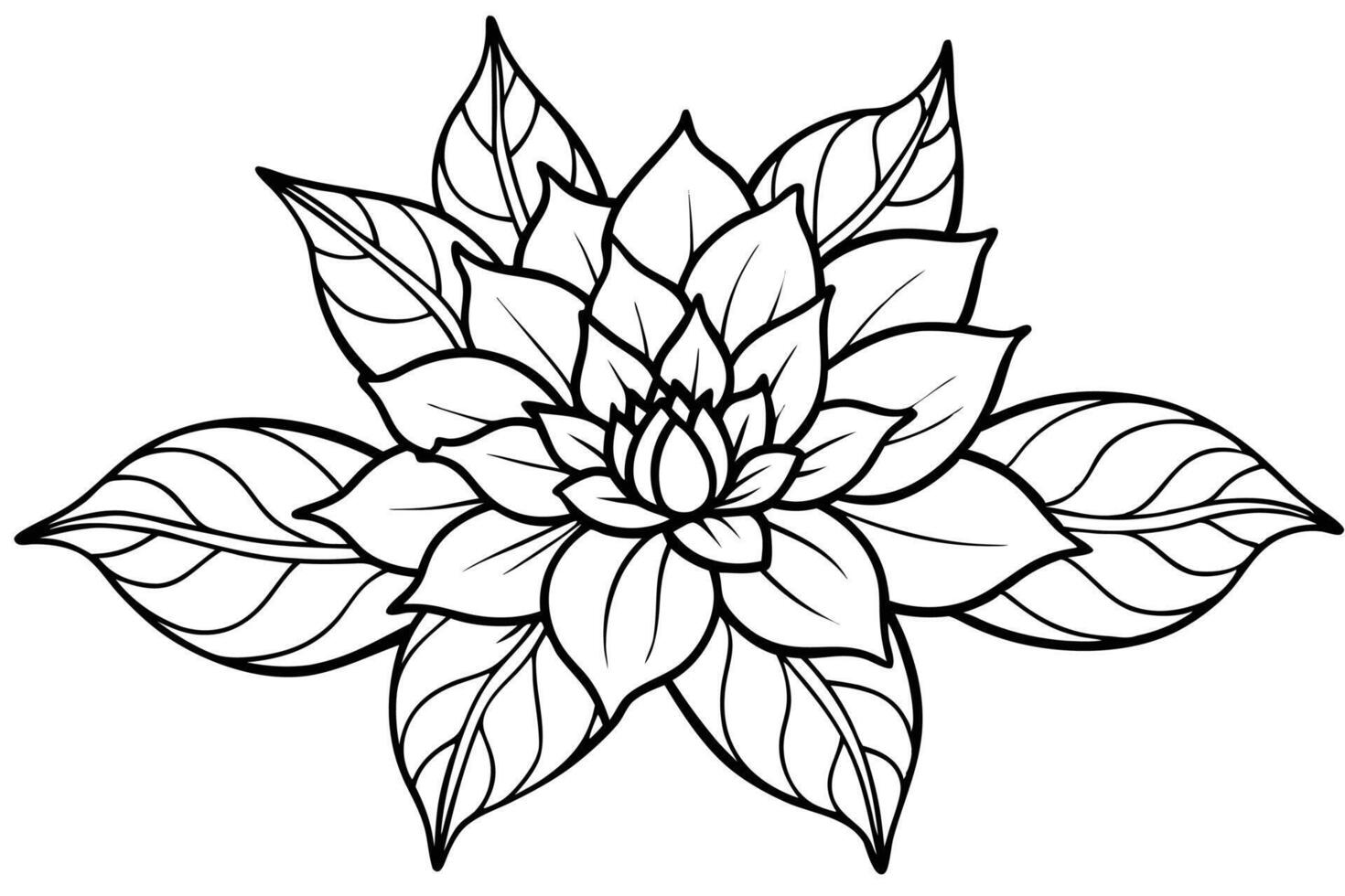 One line art of the Flower drawing Abstract minimal continuous line art wall decor vector