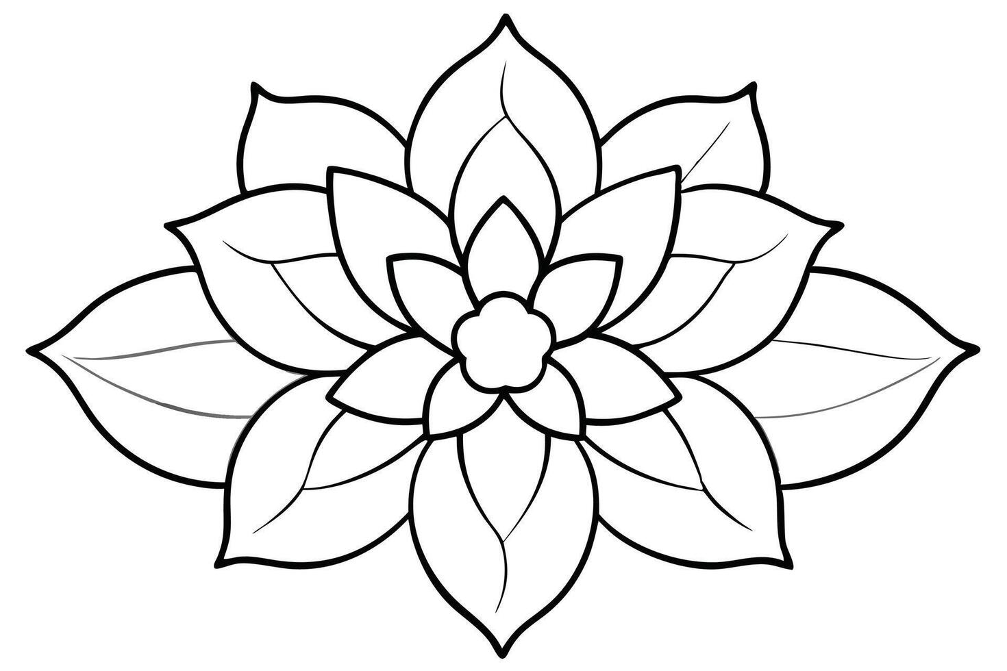 One line art of the Flower drawing Abstract minimal continuous line art wall decor vector