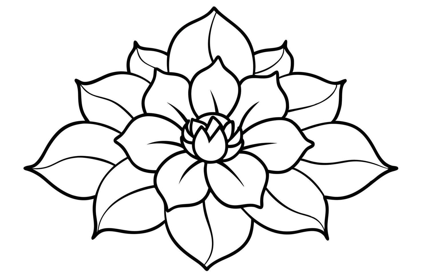 One line art of the Flower drawing Abstract minimal continuous line art wall decor vector