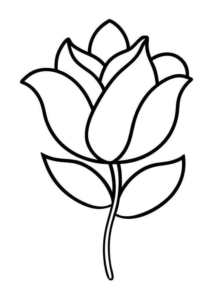 One line art of the Flower drawing Abstract minimal continuous line art wall decor vector