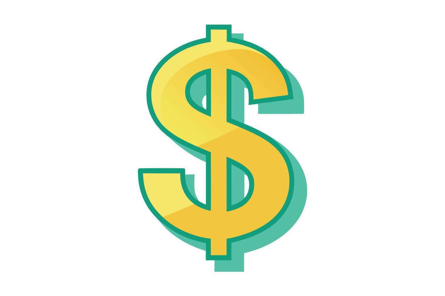 Art of Dollar on white background vector