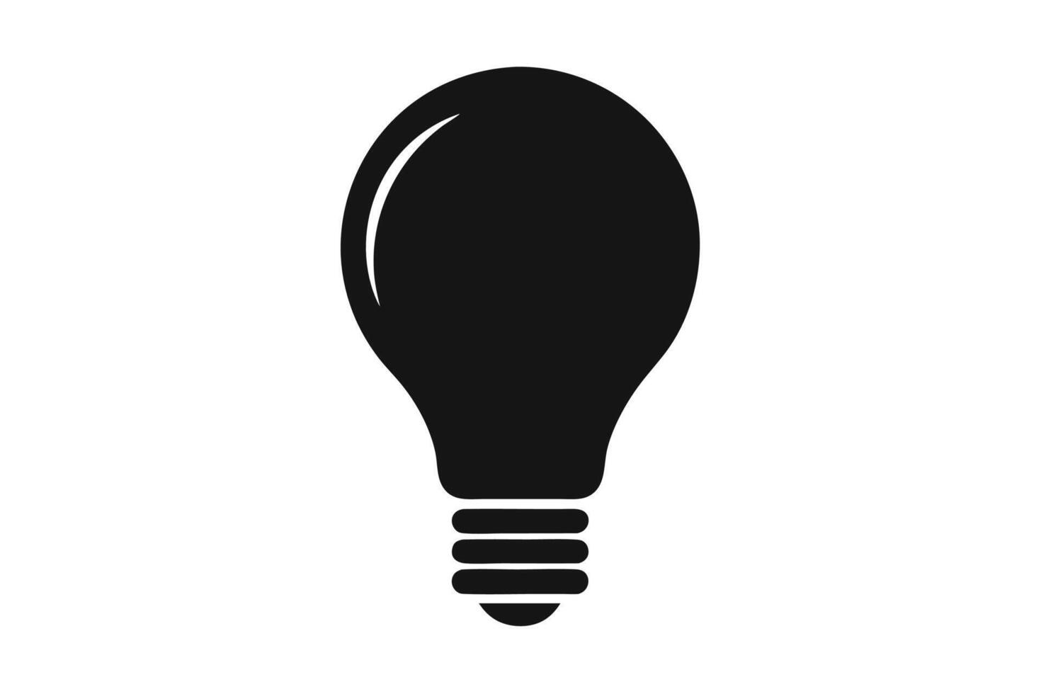Bulb silhouette on white background vector