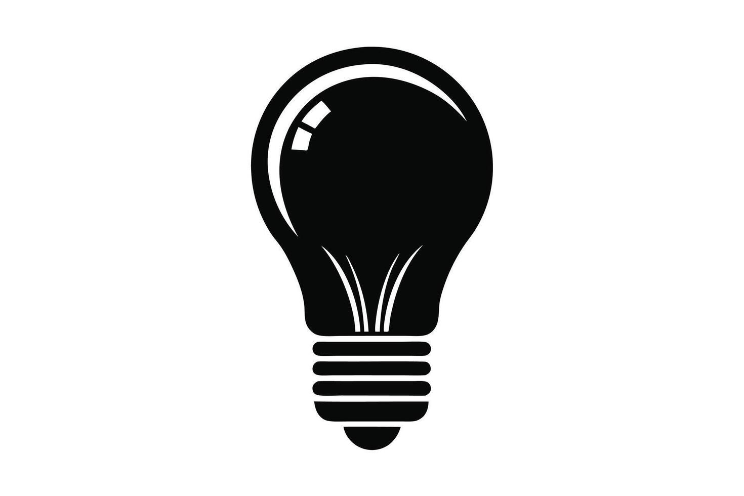 Bulb silhouette on white background vector