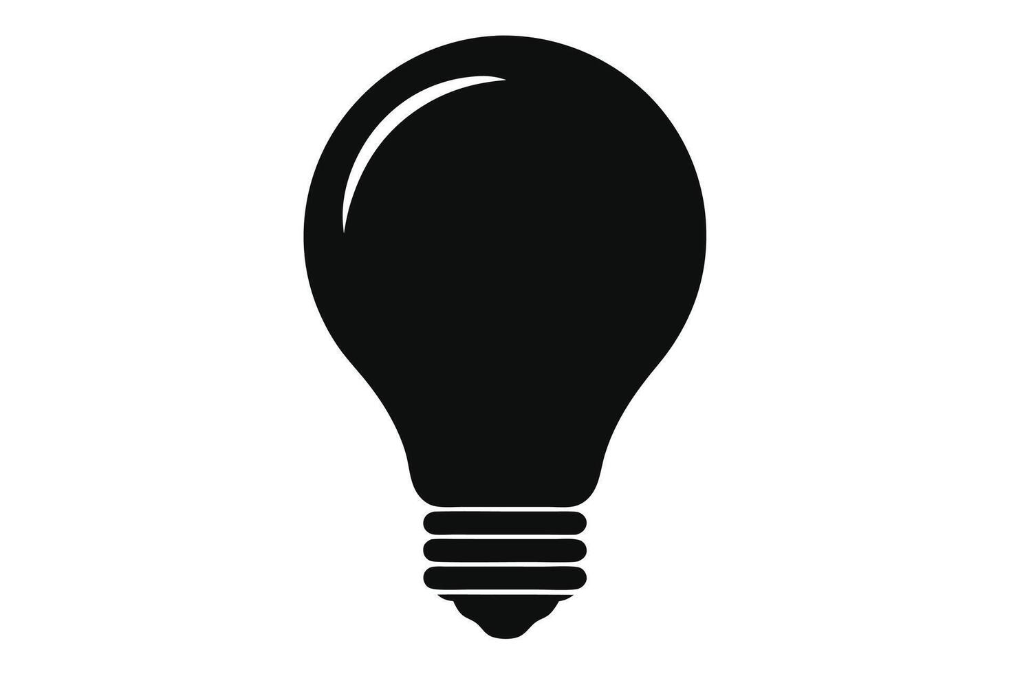 Bulb silhouette on white background vector