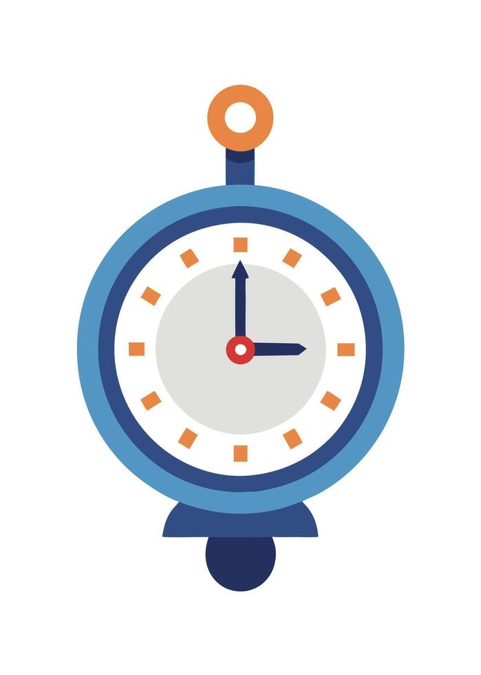Art of clock on white background vector
