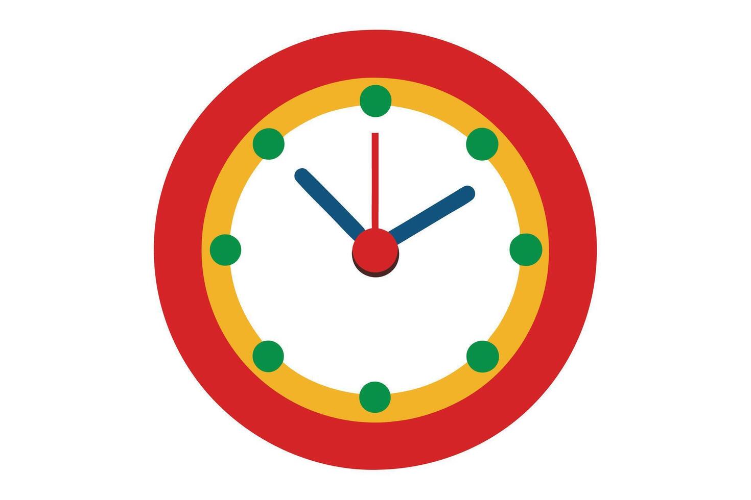 Art of clock on white background vector
