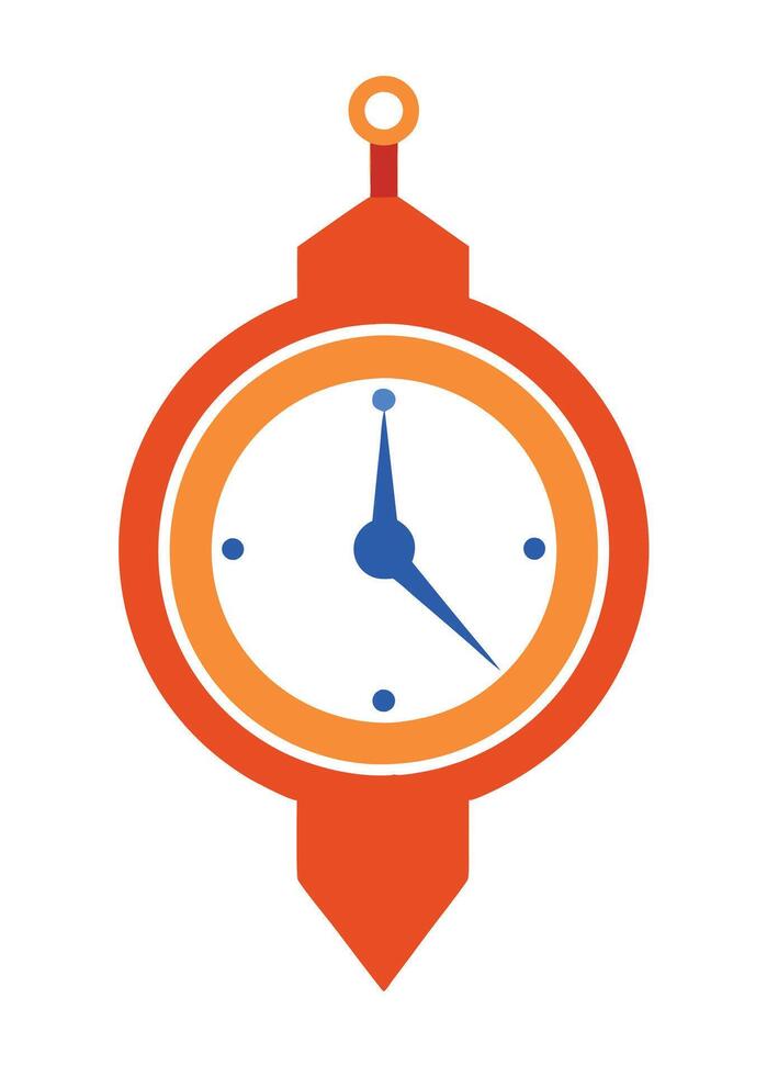 Art of clock on white background vector