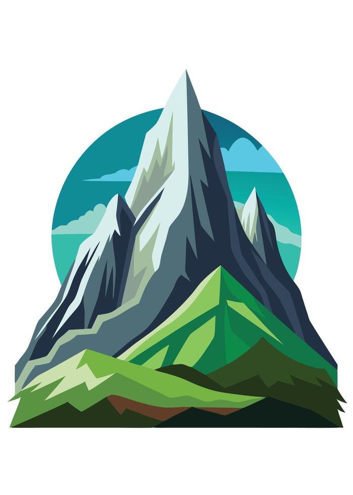 Abstract minimal mountain vector