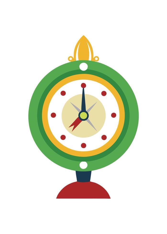 Art of clock on white background vector