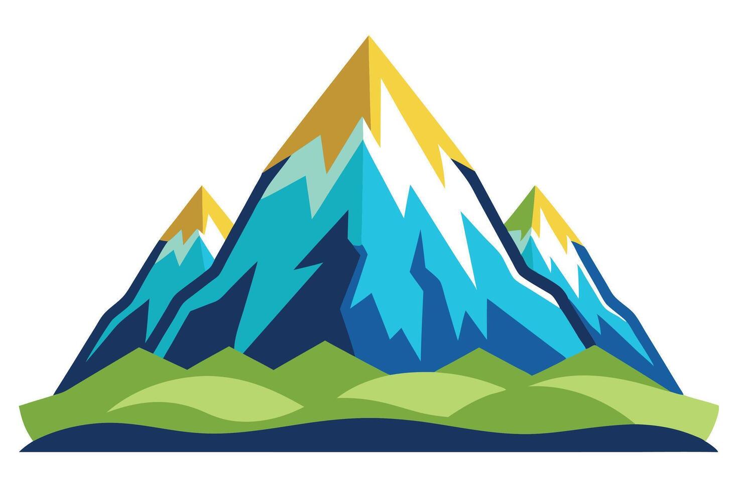 Abstract minimal mountain vector