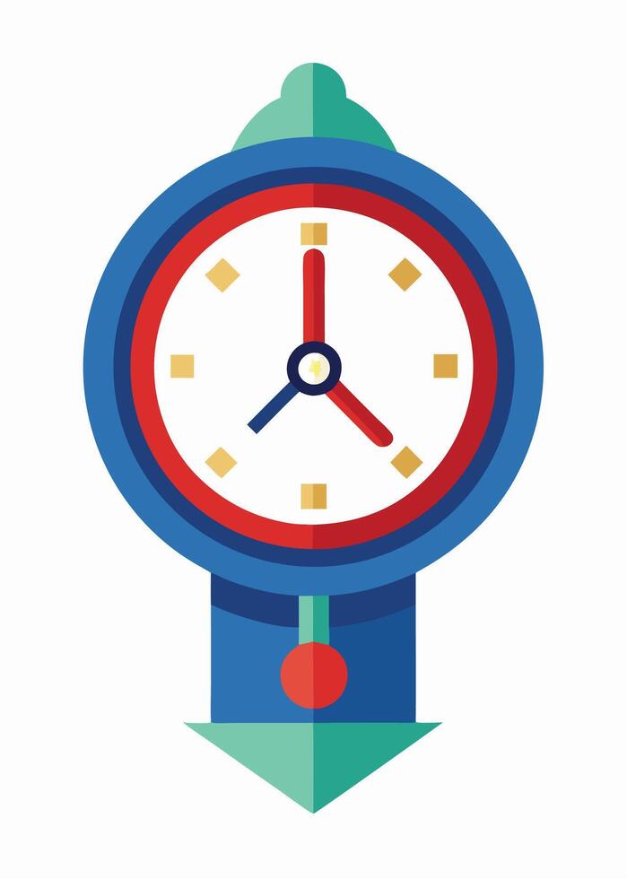 Art of clock on white background vector