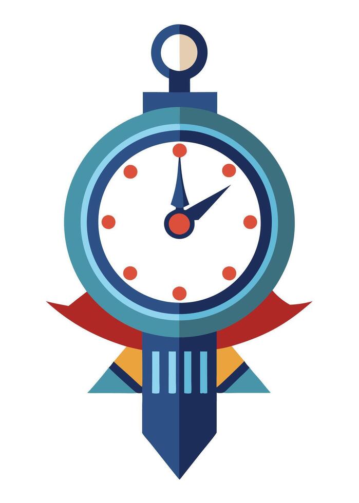 Art of clock on white background vector